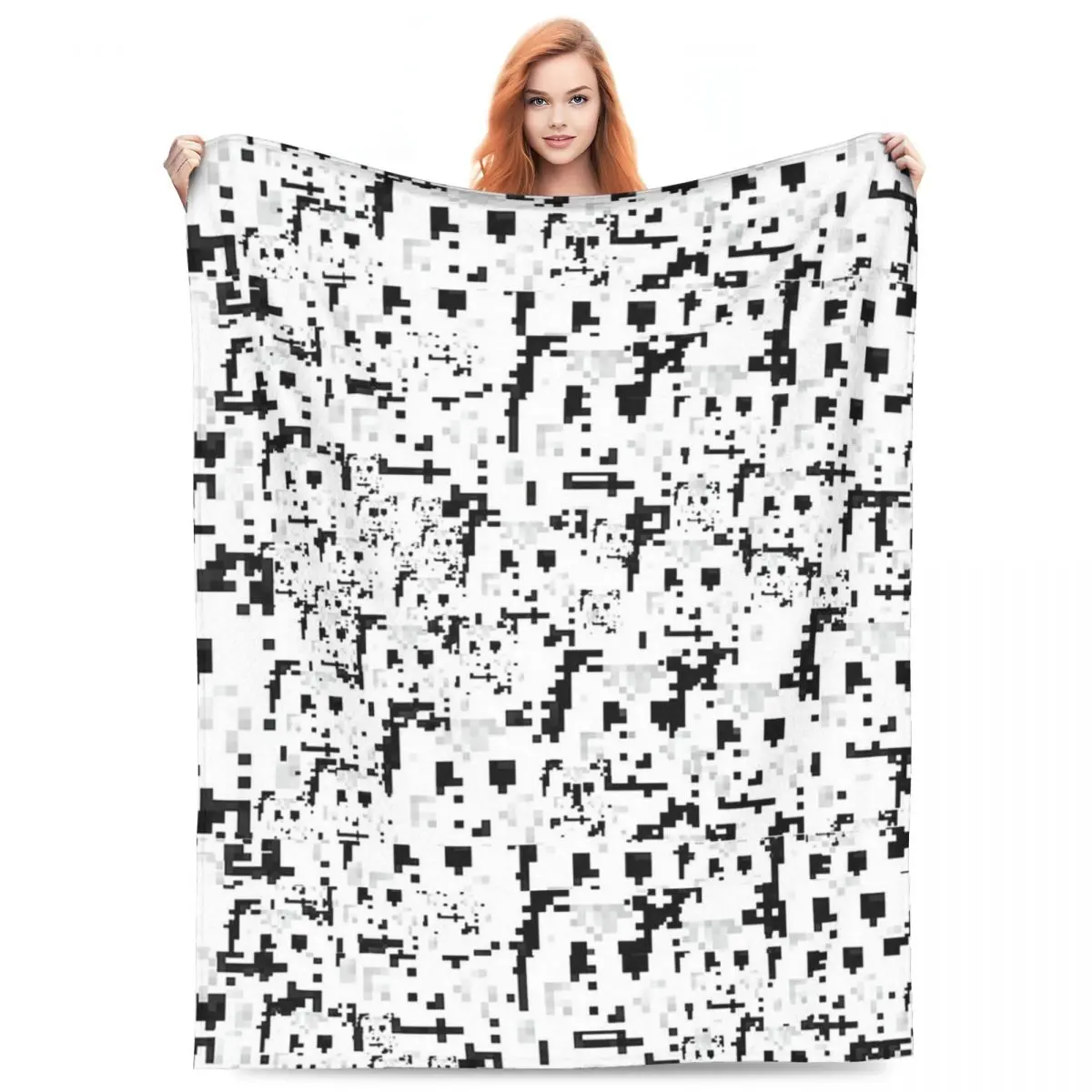 Anti Facial Recognition Blanket Flannel Sofa Throw Blanket Super Soft for Home Bedroom Throws Bedspread Quilt