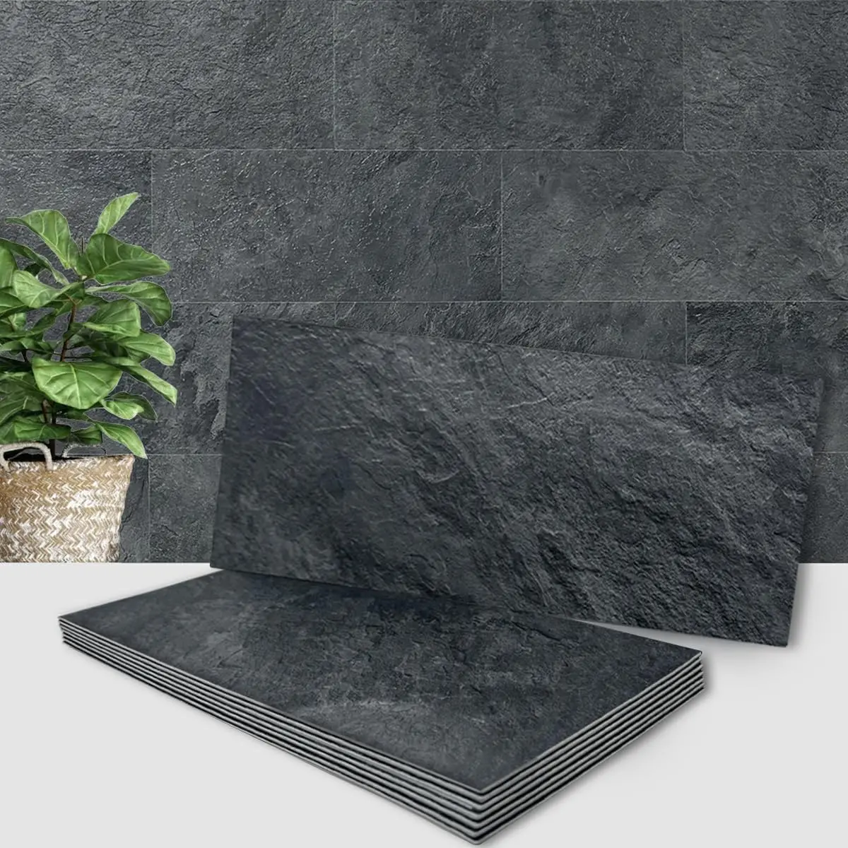 6" X 12" Black Slat…