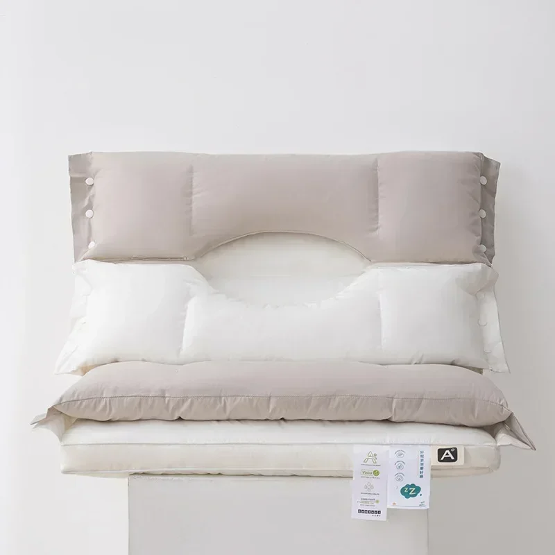 

1 Pcs All Cotton Detachable Traction Pillows Multi Use Neck Protection Beauty Pillow Single Core Household Adult Oblong Pillow