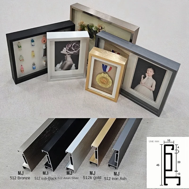 

Double Aluminum Alloy Photo Frame Three-dimensional Hollow Metal Photo Frame Custom Size Photo Frame Wall Hanging Platform