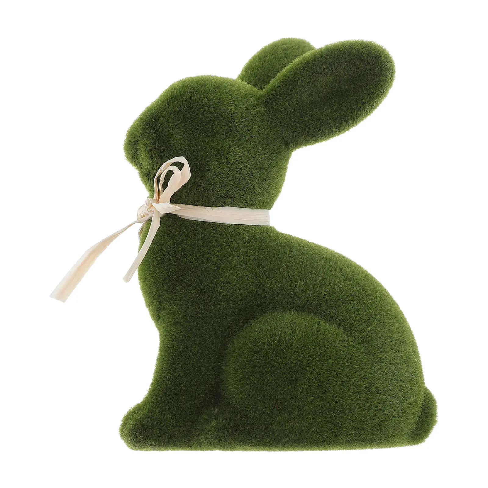 Artificial Flocking Bunny Rabbit Ornament Easter Decoration Garden Lawn Indoor Party Decor Holiday Accent Bunny Ornament