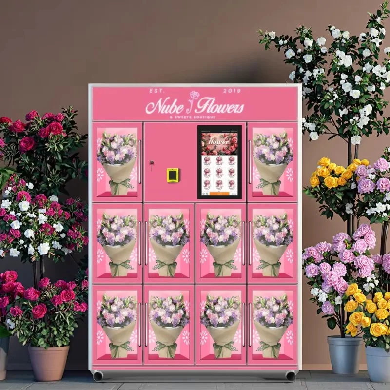 

Factory's Big Flower Vending Machine Auto Card Cooler Temperature for Fresh Flowers