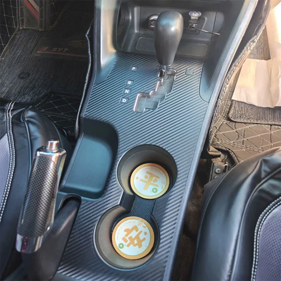 YAQUICKA For Hyundai Tucson IX35 Car Interior Gear Shift Box Water Cup Holder Panel Cover Trim Styling Stickers
