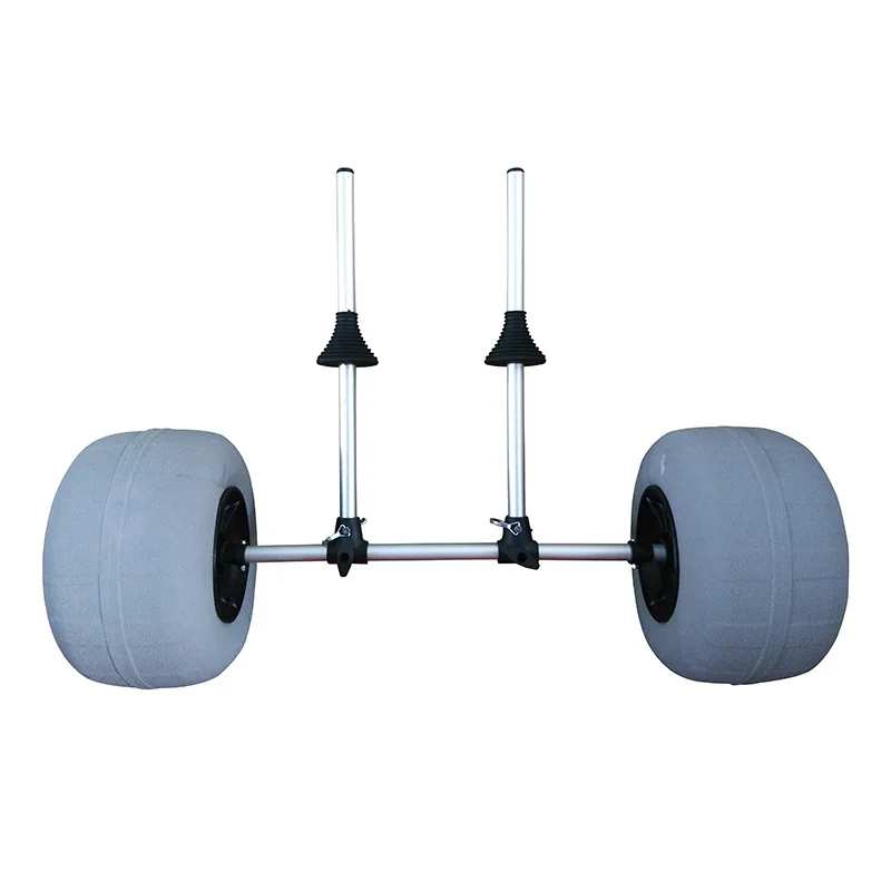 Adjustable Wide Kayak Trolley Wheel Trailer Big Wheel Beach Boat Trailer for Drifting In-line Platform Outdoor Activity