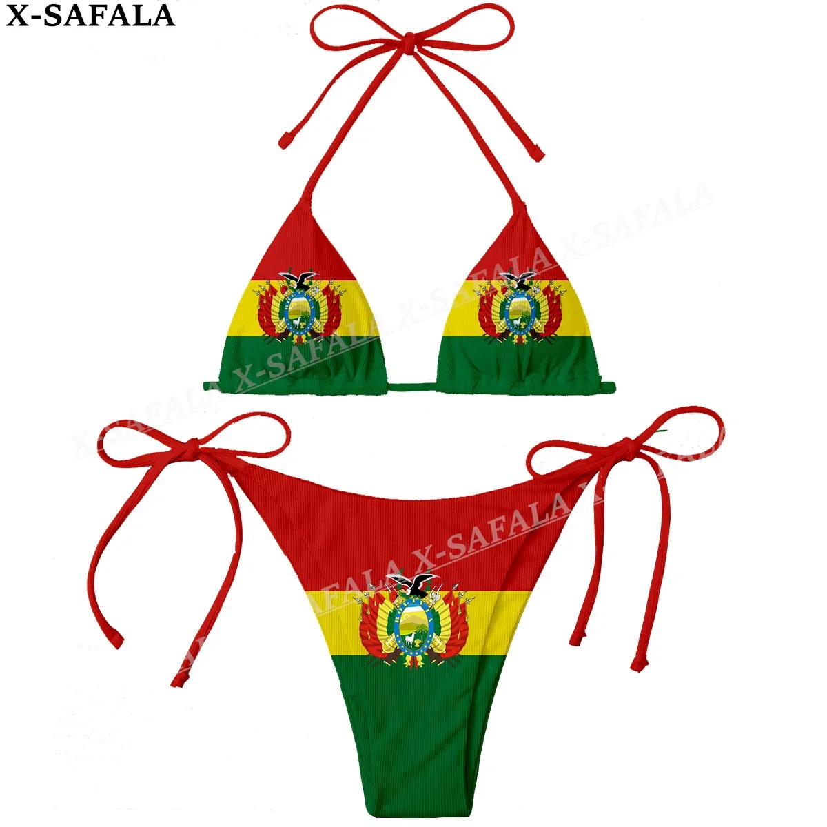 

Bolivia Country Flag 3D Print Women Micro Sexy Bikini Bra Set Summer Beachwear Sexy Beach Two Pieces Bathing Suits Swimwear