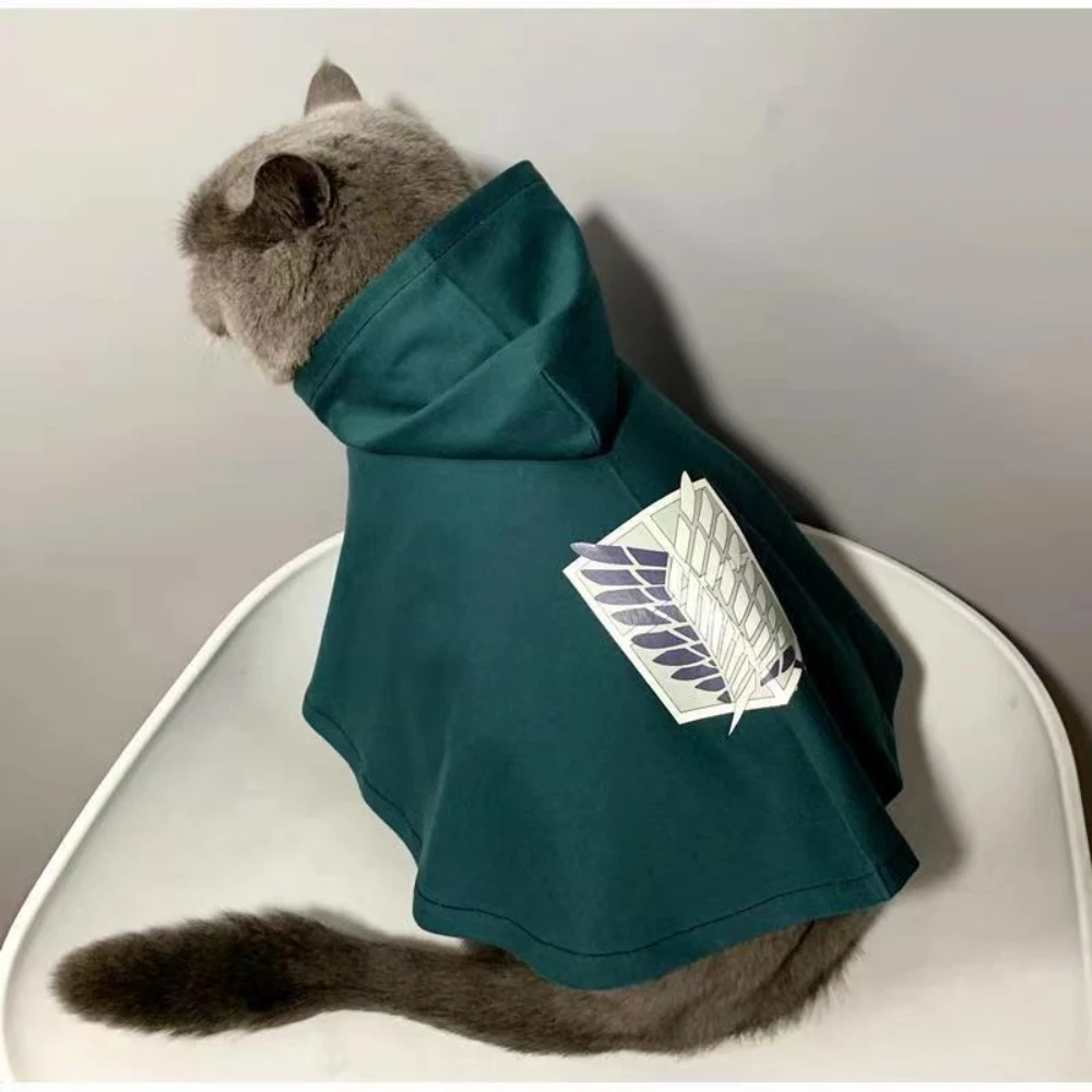 Anime Halloween Aanval Titaner Huisdier Cape Shingeki No Kyojin Survey Hond Kat Cat Cosplay Kostuum Kerstfoto Prop Geschenken