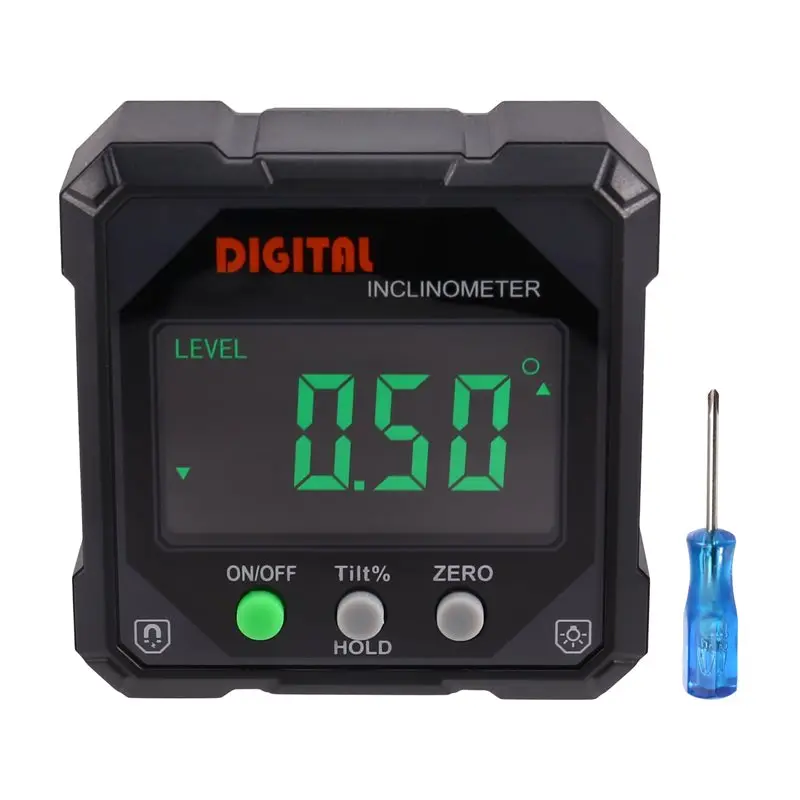 Mini Magnetic Digital Angle Finder 360° LCD Electronic Laser Gauge Ruler Electronic Protractor