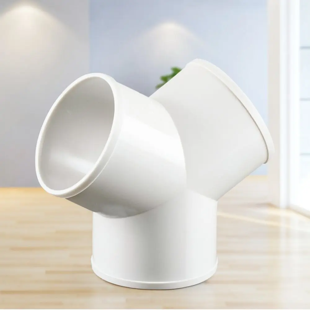 PVC Y Shape Pipe Connector Ventilation Duct Fitting For For Oufenqi Air Circulation System Durable Exhaust Hose Adapter
