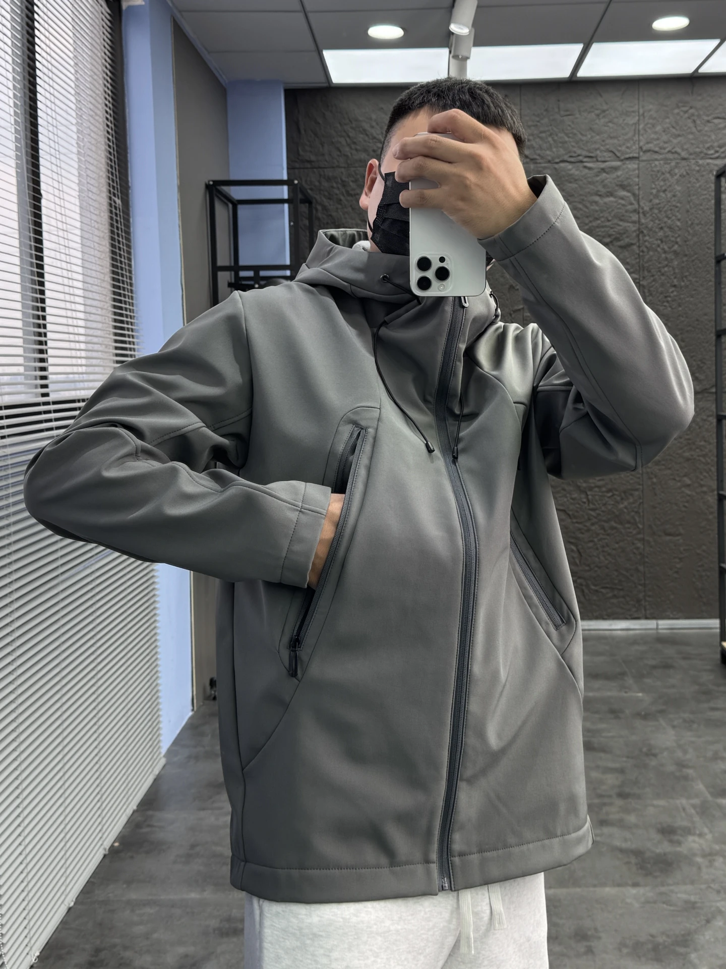 

Svip Men's Fce Lined Thiened Hooded Casual Jaet Outdoor Comfortable Warm Autumn Leisure Coat Stand Fit Long Sve ...