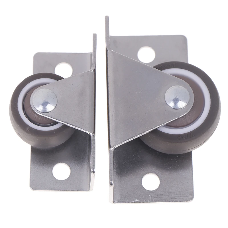 1/4Pcs Silent Rubber Casters Drawer Wheels For Furniture Kitchen Cabinet Table Side Installation Low Profile Replace Wheels