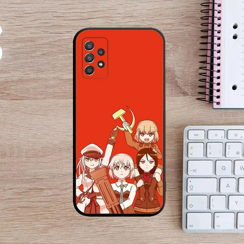 Girls Und Panzer  Phone Case For Samsung Galaxy A13,A21s,A22,A31,A32,A52,A53,A71,A80,A91 Soft Black Cover