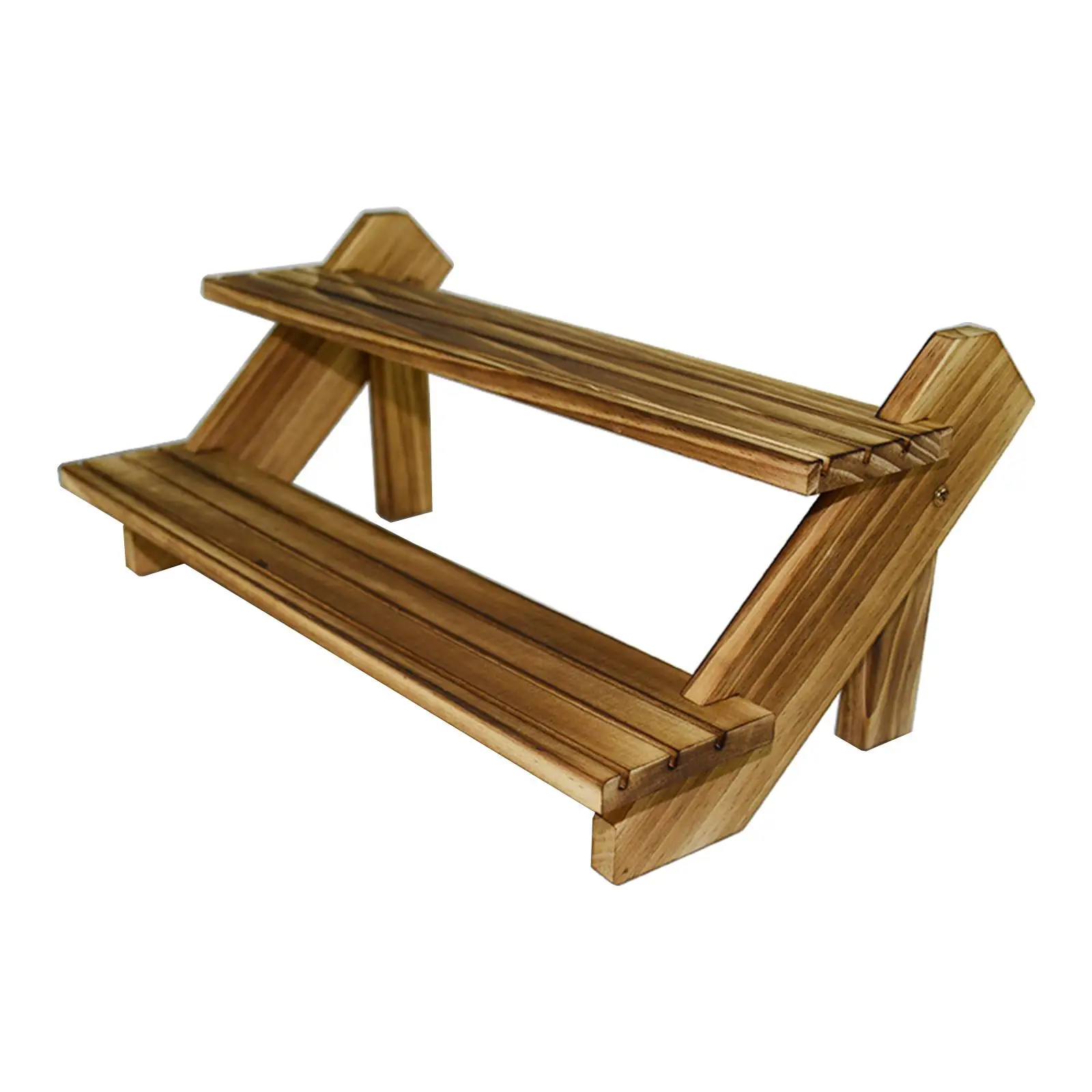 Collection Organizer Shelf Wooden Tier Display Stand Acrylic Riser for Miniature Figures Hobby Model Accessories