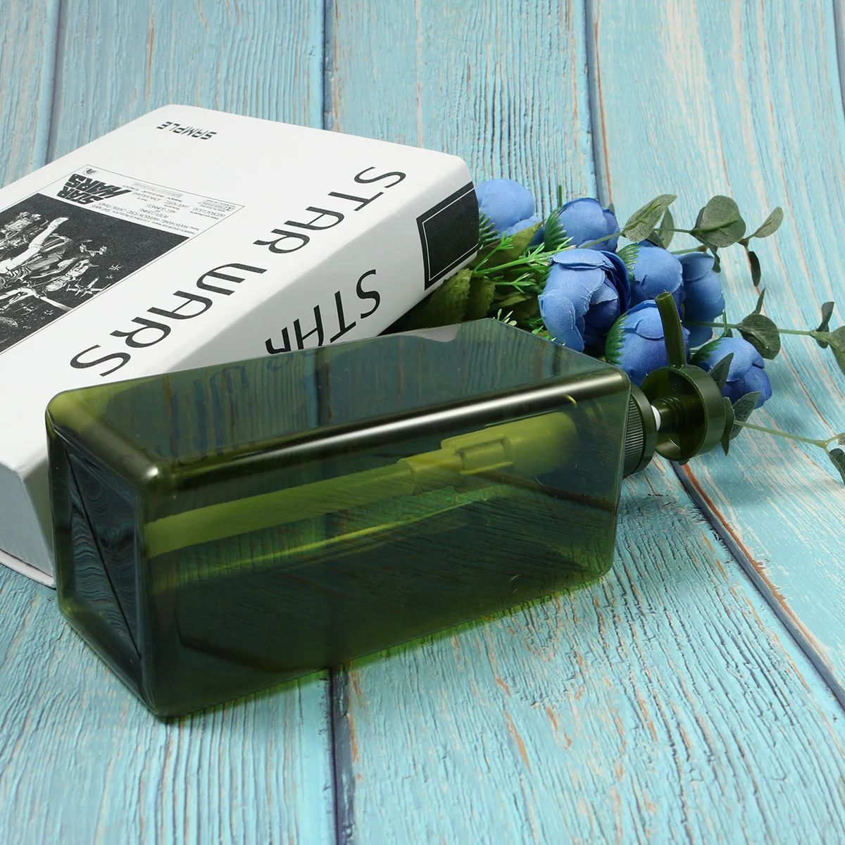 Botella de bomba cuadrada transparente de gran capacidad de 650Ml para champú dispensador de jabón líquido contenedor rellenable vacío de plástico