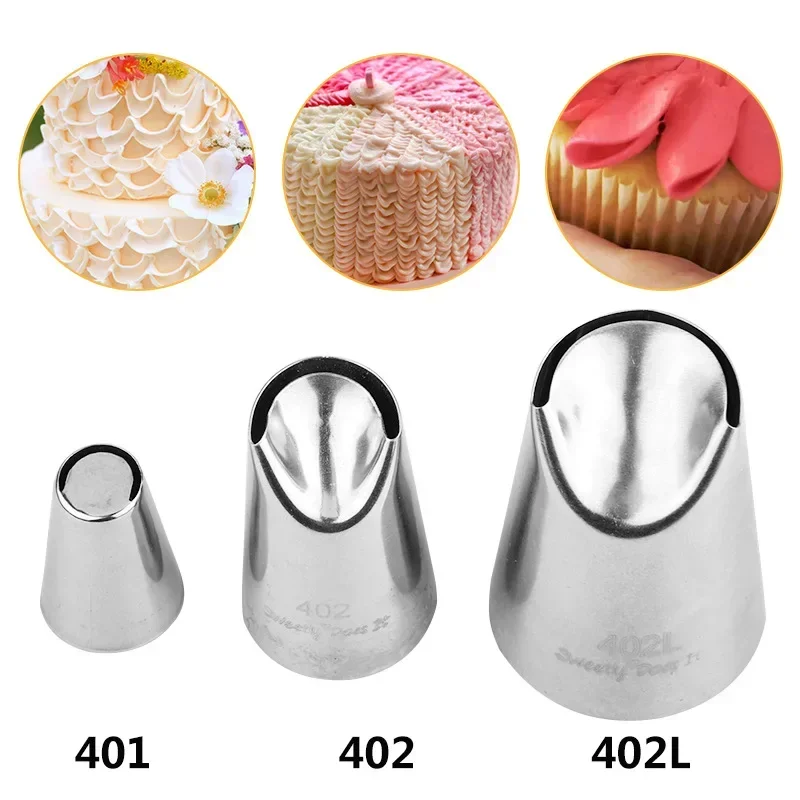 6pcs Chrysanthemum Cream Nozzles Birthday Cake Decorating Tools Stainless Steel Icing Pipping Nozzles  Pastry Tip Baking Tools