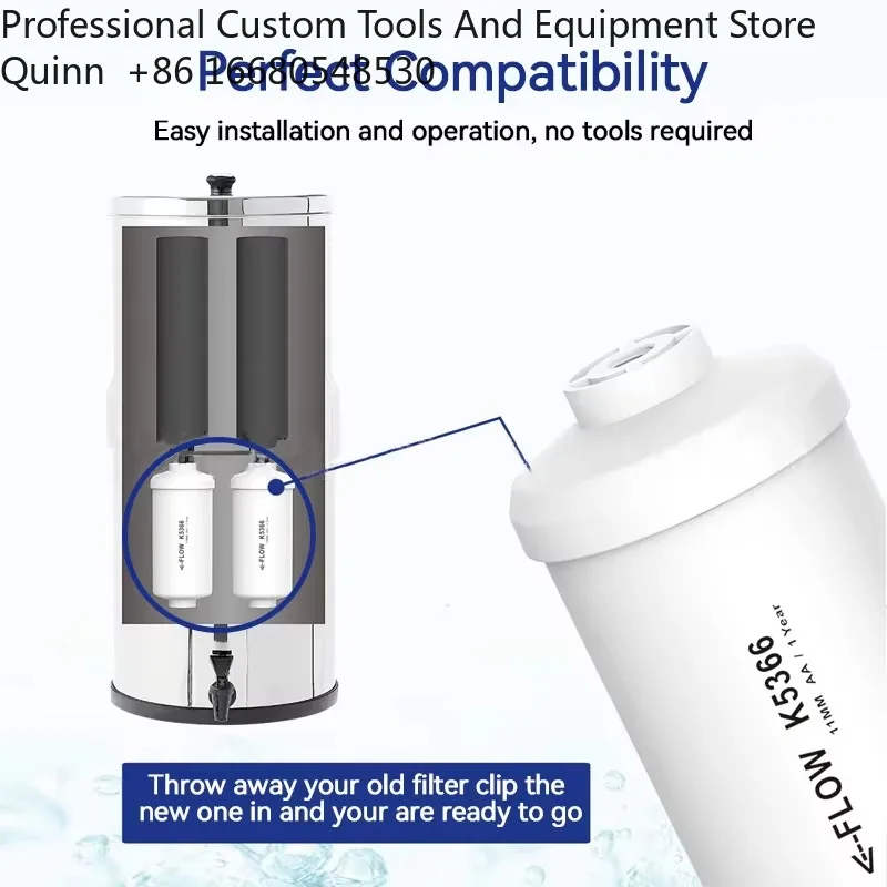 

FR304 Stainless Steel 8.5L Gravity Water Filter Household Activated Carbon Gravity Water Purifier with Base