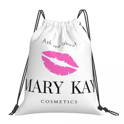 Ask Me About Mary Kay Backpacks Casual Drawstring Bags Drawstring Bundle Pocket Storage Bag Book Bags For Travel Students