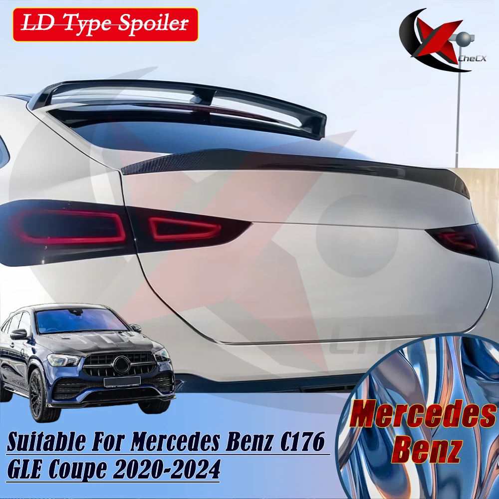 

For Mercedes-Benz GLE Class GLE C167 GLE350 450 GLE53 AMG GLE63 Rear Carbon Fiber Spoiler Wing 2020-2024