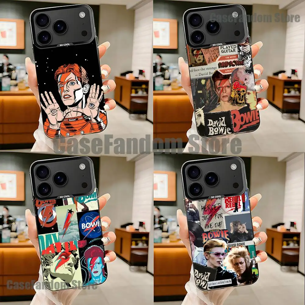 

Singer D-David B-Bowies For iPhone 17,16,15,14,13,12,11,Pro,MAX Black Candy Matte Cover