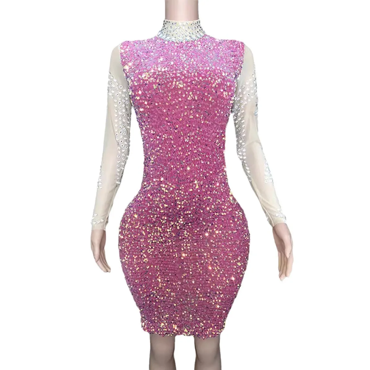 생일 럭셔리 선물 다이아몬드 지퍼 클럽 파티 드레스 Vestido De Fiesta Graduación Sukienki Wieczorowe Luksusowe 눈부신 드레스