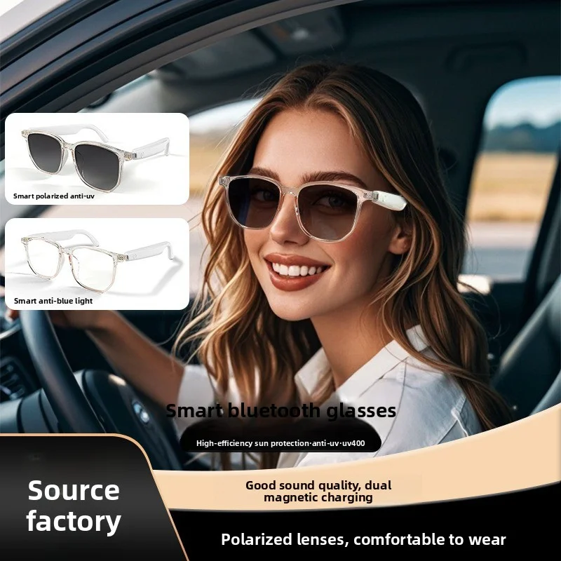 

Smart glasses Bluetooth glasses sunglasses polarized UV protection anti-blue light music listening and call function transparent