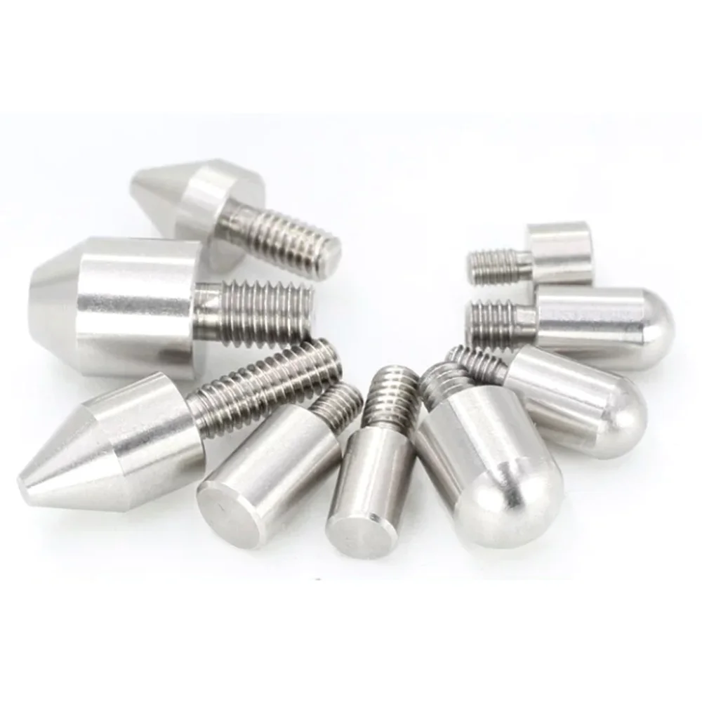 10 Stück/Beutel Edelstahl 303 Positionierstifte M6 Konischer Rundkopf mit Flachkopf Außengewinde Metall-Einsatzschraube 5mm Verriegelungsbefestigung – Detail 8