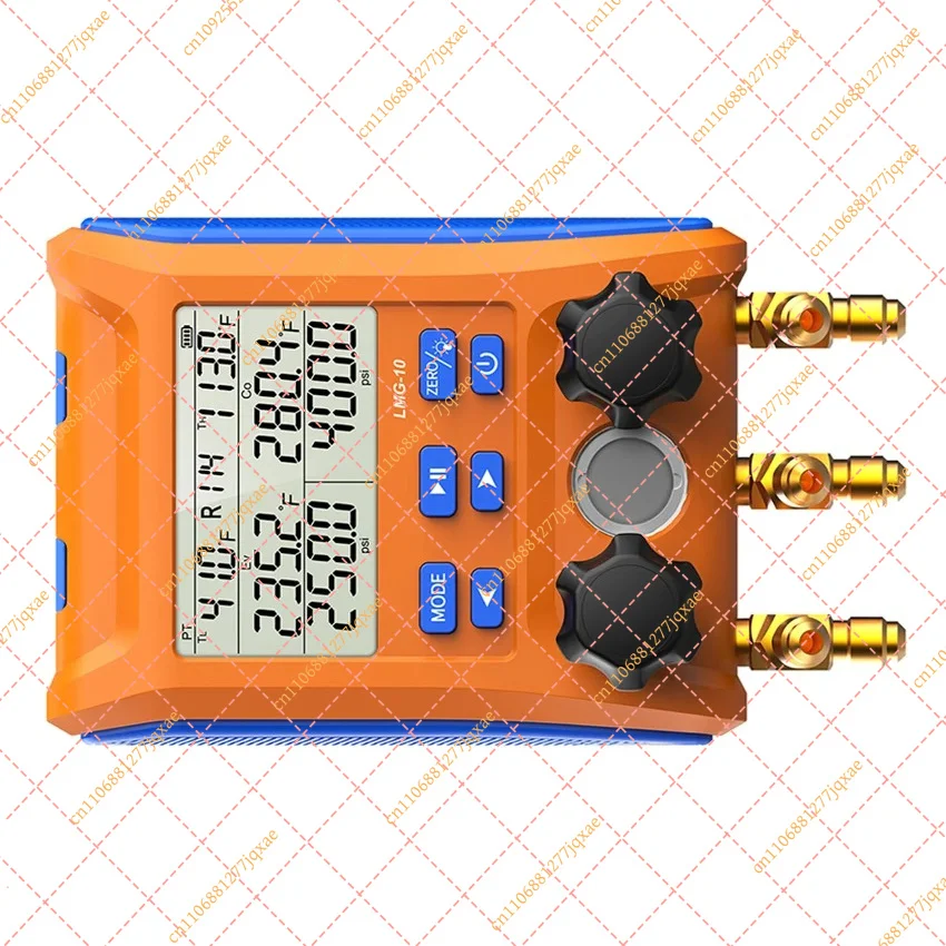 Digital Manifold Gauge Set, HVAC AC Pressure Tester & Leak Detection Tool