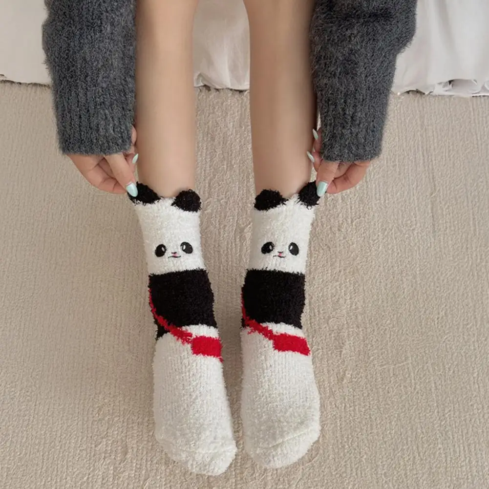 Женские-носки-kawaii-комплект-плюшевых-носков-с-рисунком-кошачьей-лапы-в-горошек-зимние-теплые-забавные-пушистые-носки
