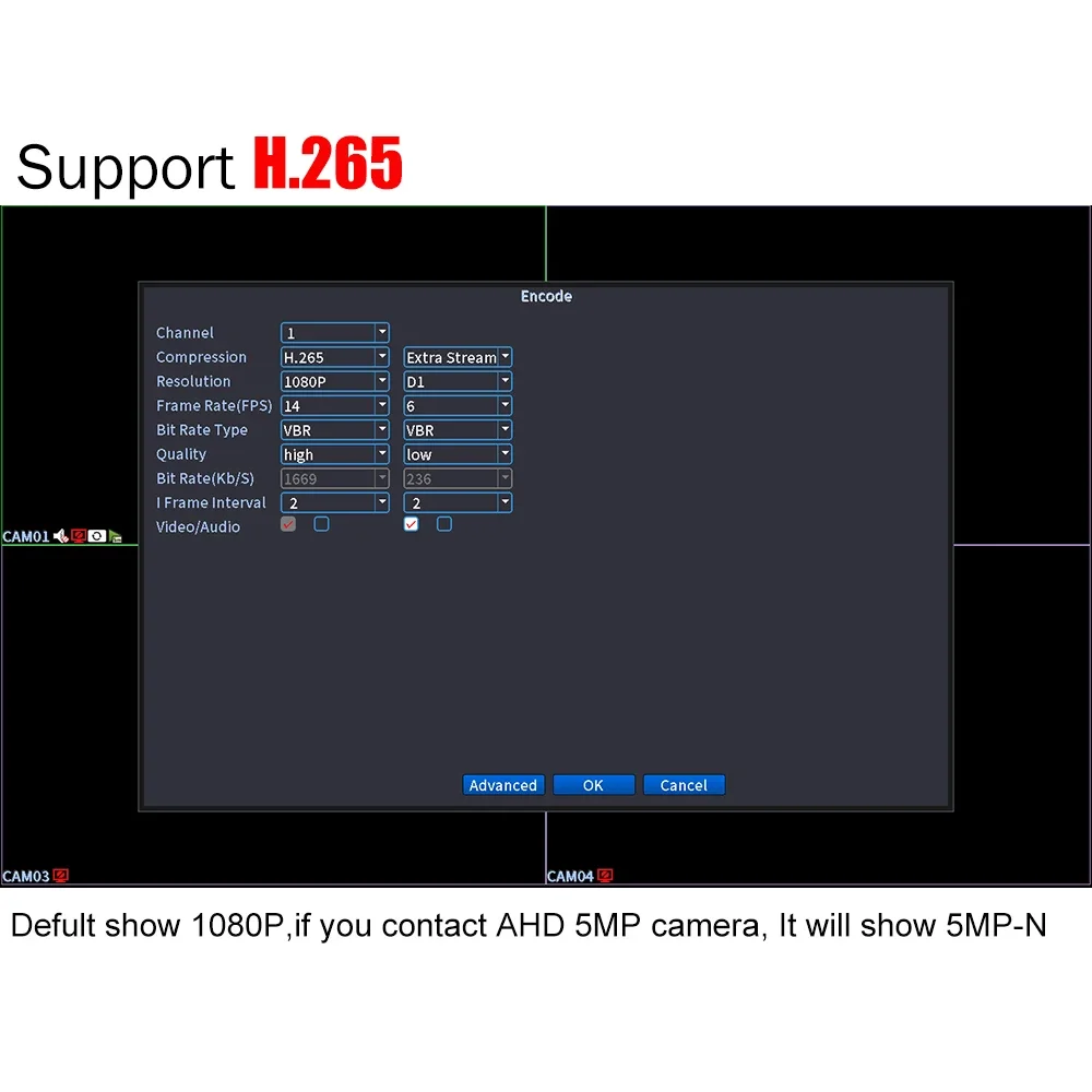 Imagem -05 - Usafeqlo-dvr Board com Detecção de Movimento e Vigilância por Vídeo 4ch em Ahd Cvi Tvi ip Cvbs Mp-n Cctv Modo de Registro