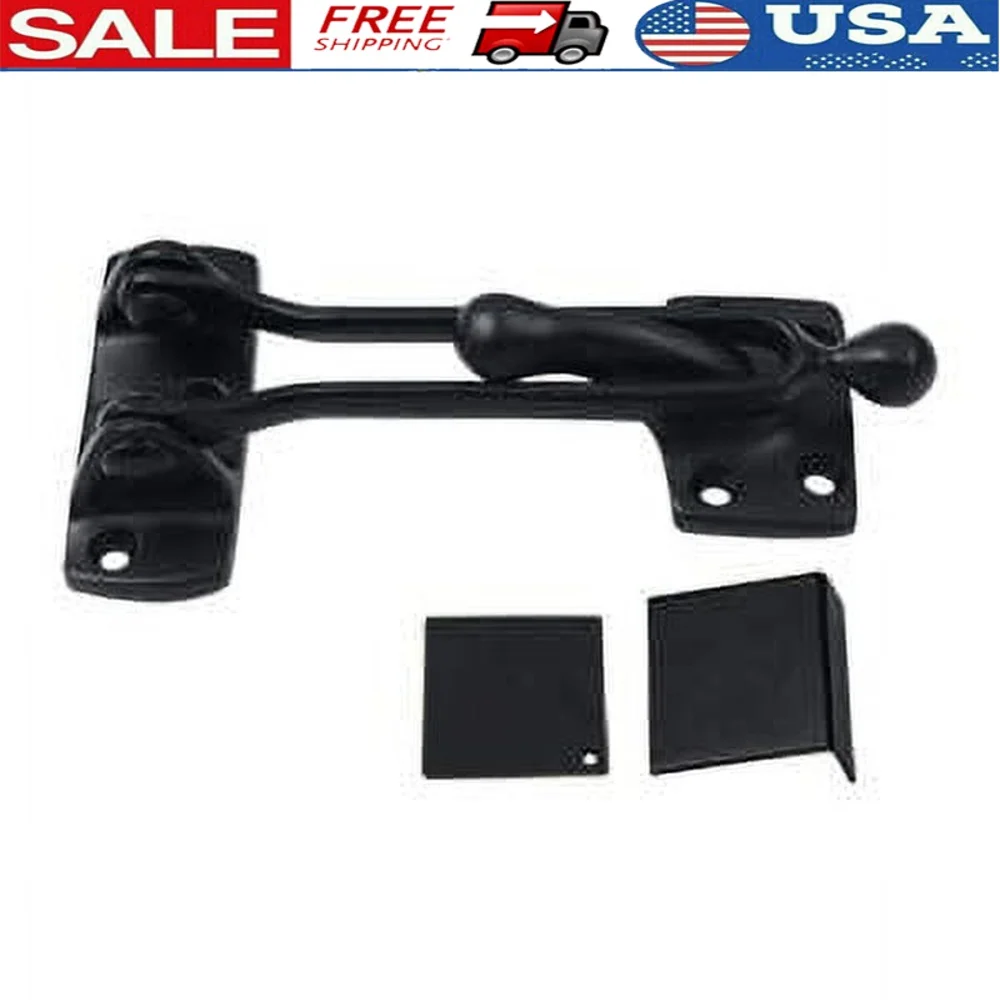 

5 Inch Door Guard Security Device Entry Doors with Protector Plate Allows Partial Opening New Condition