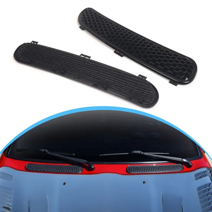 

1 Pair Car Left & Right Set Black Hood Vent Grill 51137122506 51137122505 For R50 R53 R52 Exterior Accessories