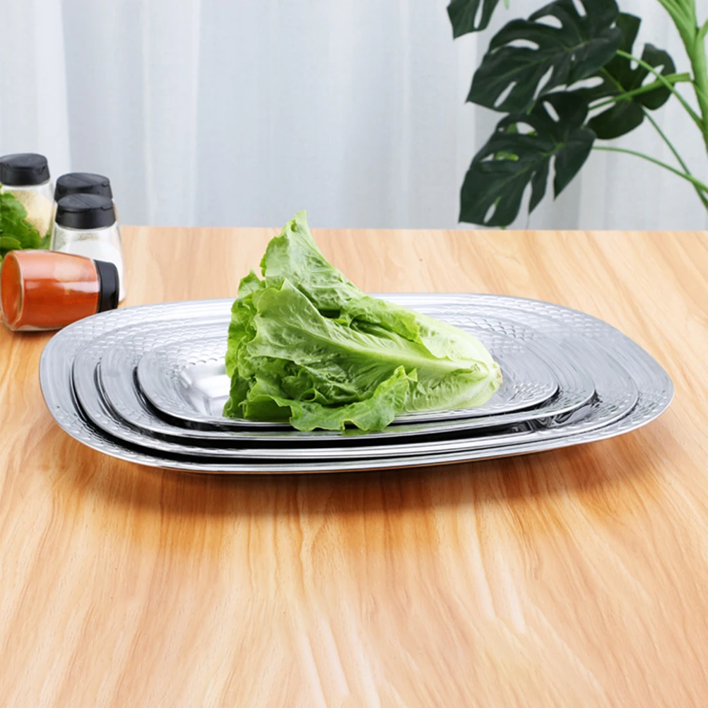

Stainless Steel Square Tray 304 Food Storage Plate For Snacks Cakes Salads Candy Chocolate Ideal Kitchen Dining Serving