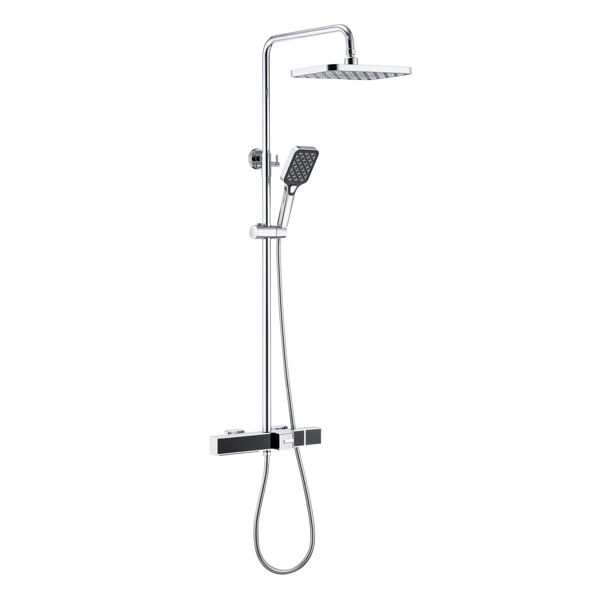 

Brushed rose gold shower shower set European full copper shower faucet household bathroom light luxury
