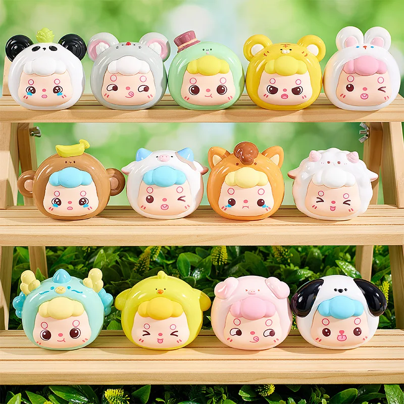 

Genuine PUPU Zodiac Series Cute Blind Box Cute Grain Desktop Decor Toys Girls Handmade Birthday Gifts for Friends Family Kids