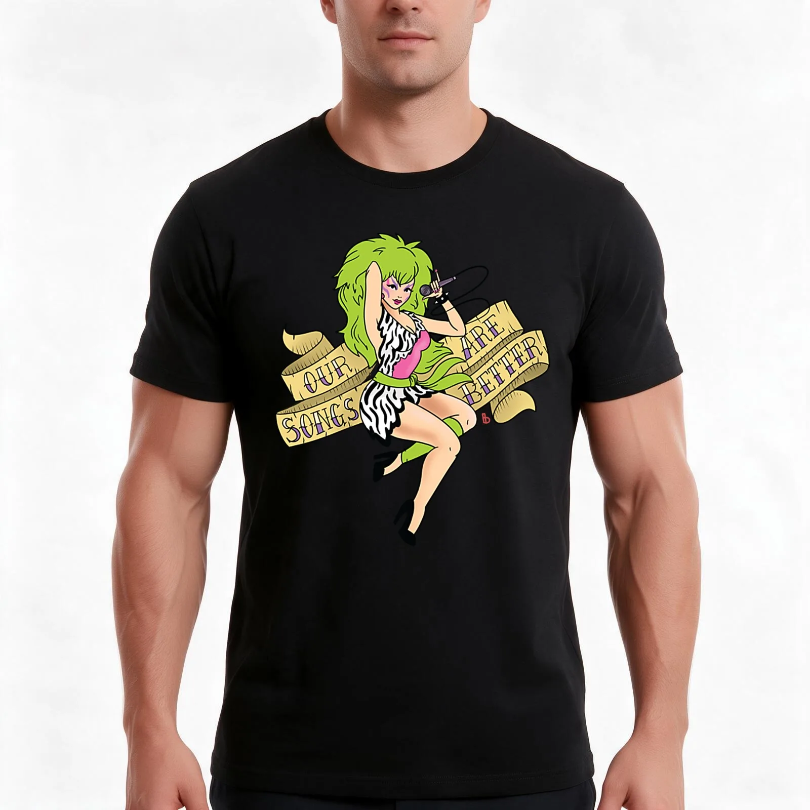 Our Songs are Better! Pizzazz Pinup T-Shirt Summer Casual Cotton Tee Oversized Streetwear Tops Vintage Graphic Print