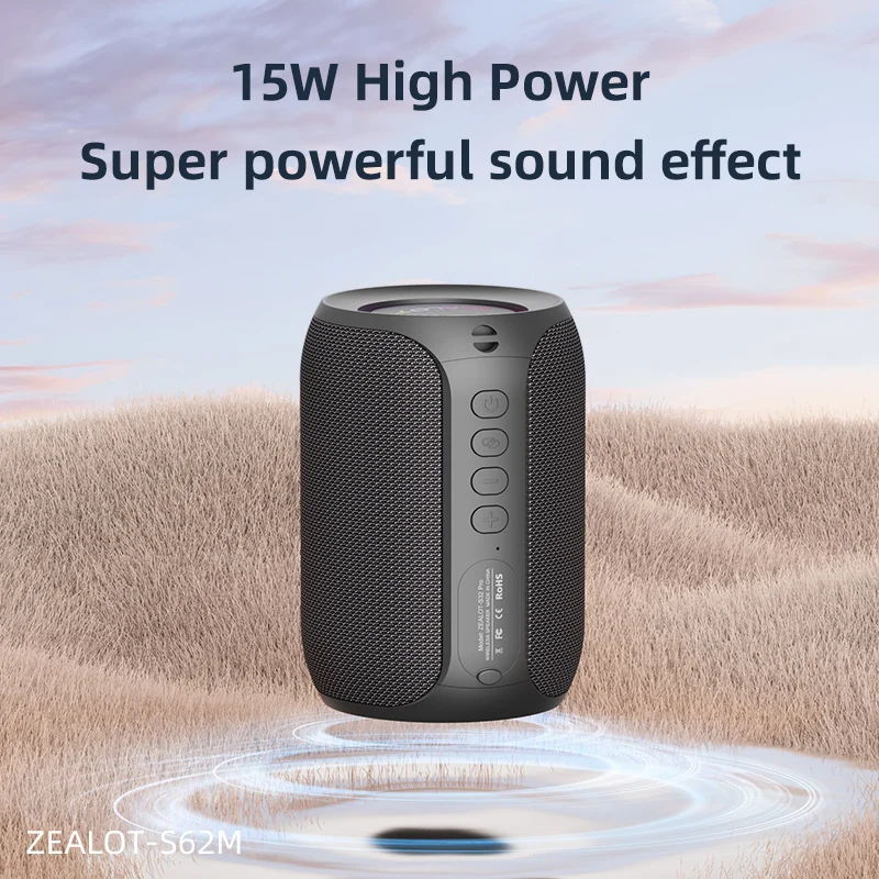 ZEALOT-S62M Karaoke Machine Portable Bluetooth 5.3 Speaker System with 1-2 Wireless Microphones Home Family Festival Gifts