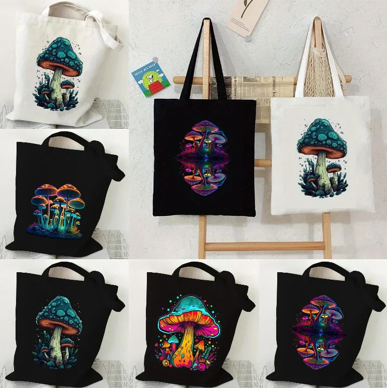 Abstract And Quirky Mushroom Handbag Women's Shoulder Bag Tote Bag Suitable For Commuting And Shopping Large Capacity Handbag