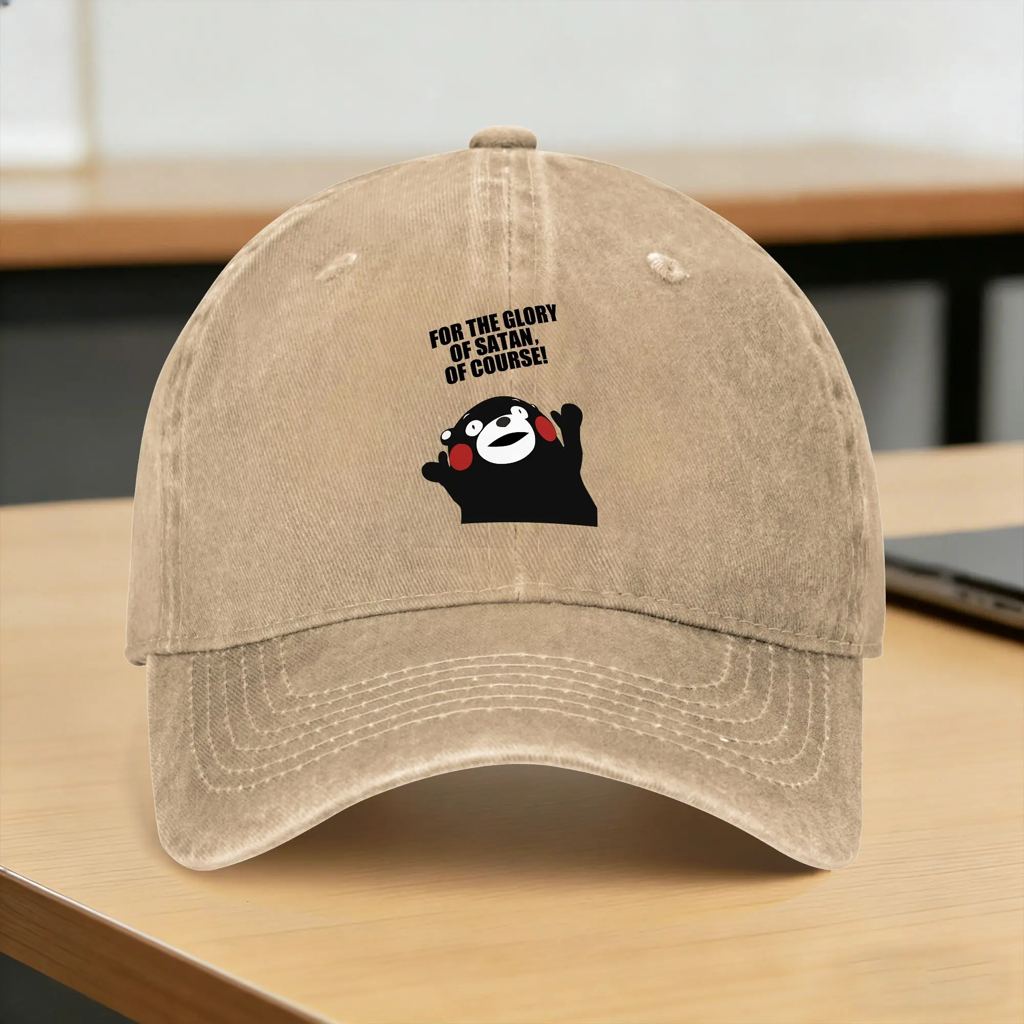 Satanic Bear Casual Baseball Cap  Outdoor Gym Trucker Hat Summer Adjustable Unisex Men Street Style Baseball Caps