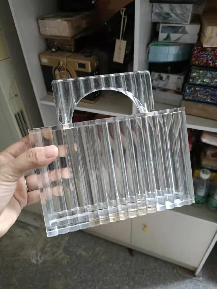 

Acrylic Evening Bag Clutch Fashion New Trend Summer Handbag Transparent Small Women's Handbags Ladies Hand Bags Shoulder White