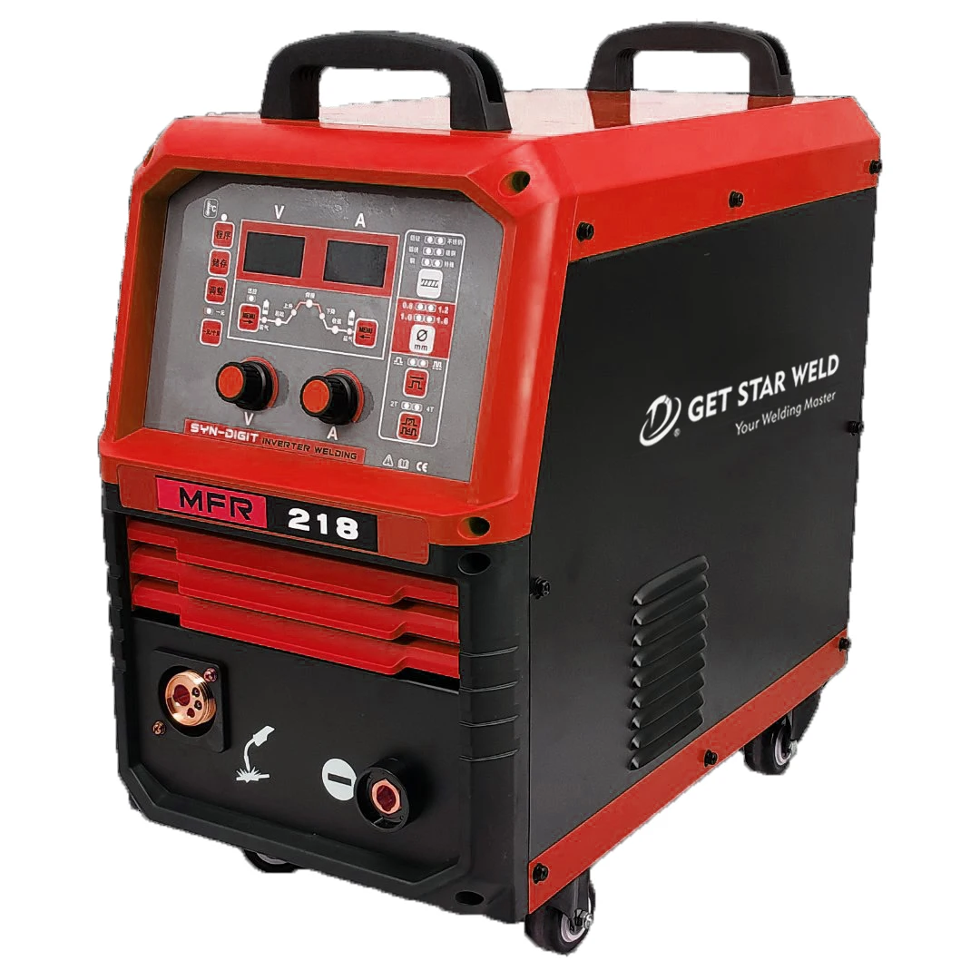 Get Star Weld MFR 218 welding pulse stainless steel non-splash aluminium mig welding machine with 24kd mig torch earth clamp