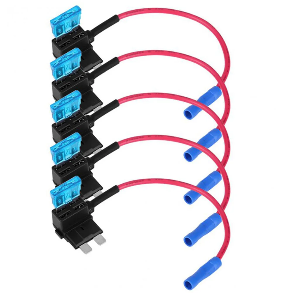 

5pcs Add-A-Circuit Mini Holder Low Profile Car Circuit Protector Auto Connector For Vehicle Electronics Expansion No Wire