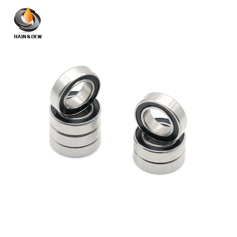 6/12Pcs 608RS 8x22x7mm Miniature Deep Groove Ball Bearing 604RS 605RS 606RS 607RS 609RS Bearing Bore 4mm 5mm 6mm 7mm 8mm 9mm