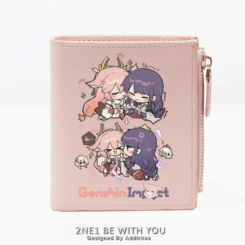 Anime Genshin Impact Yae Miko Zipper Fashion Wallets PU Purse Card Holder Money Bag Gift 387 Cosplay