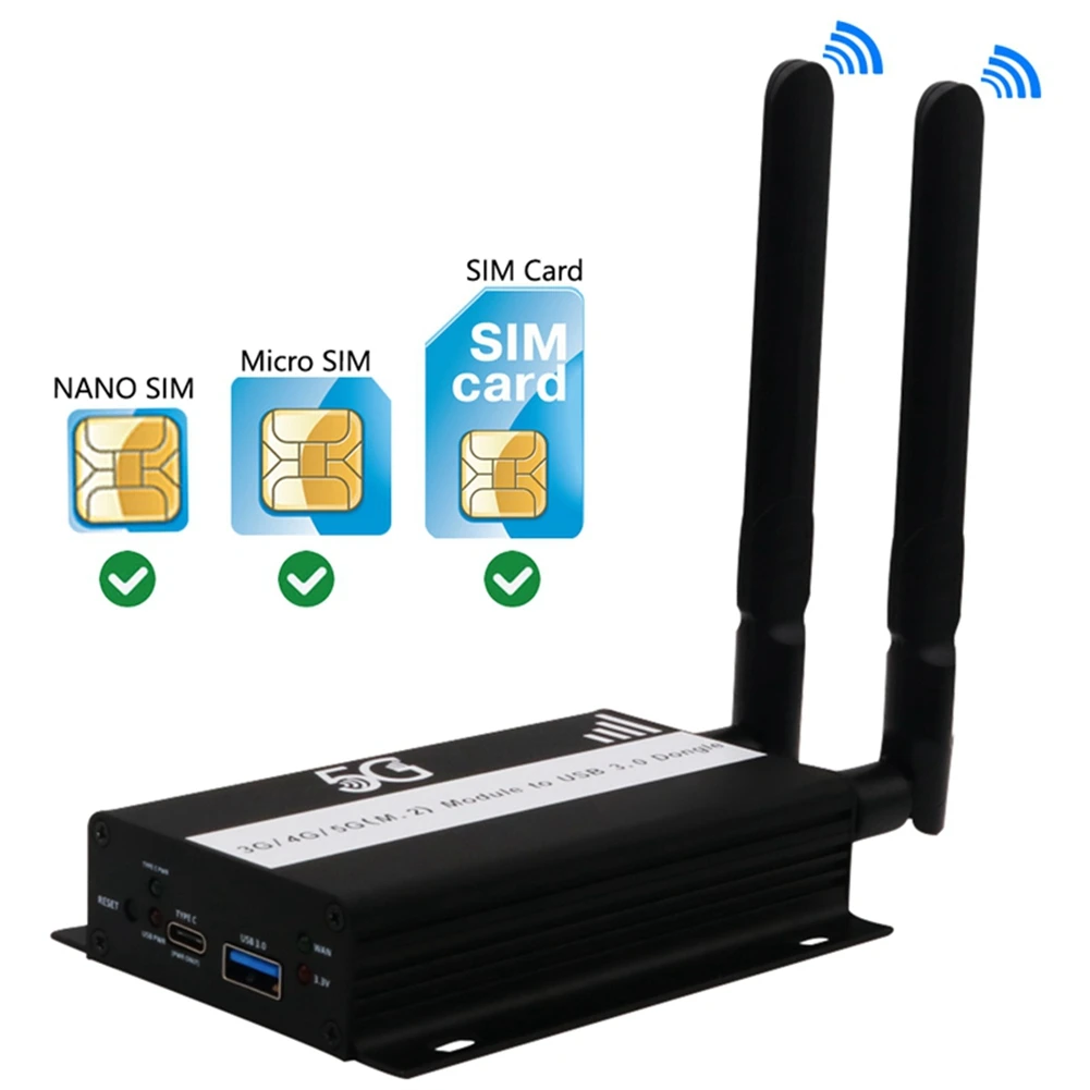 M.2 B Key NGFF to USB 3.0 Adapter Wireless Card Converter with SIM Card Slot for SIM Micro-SIM Nano SIM 3G 4G 5G Module