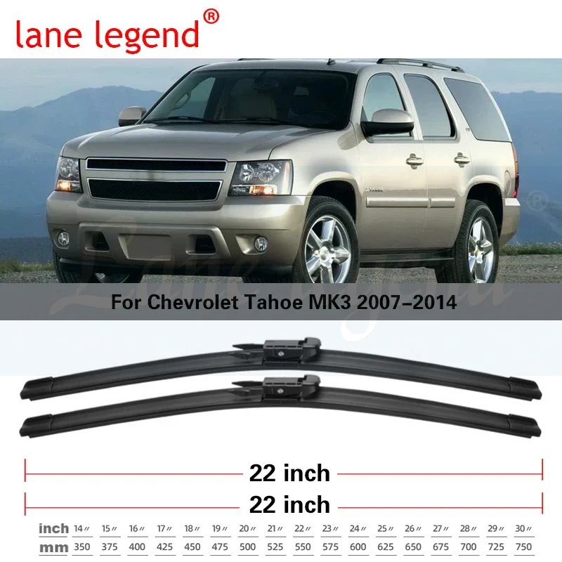 3x For Chevrolet Tahoe GMC 2WD PPV Yukon MK3 2007~2014 Front Rear Wiper Blades Window Car Accessories Cleaning Replacement Parts