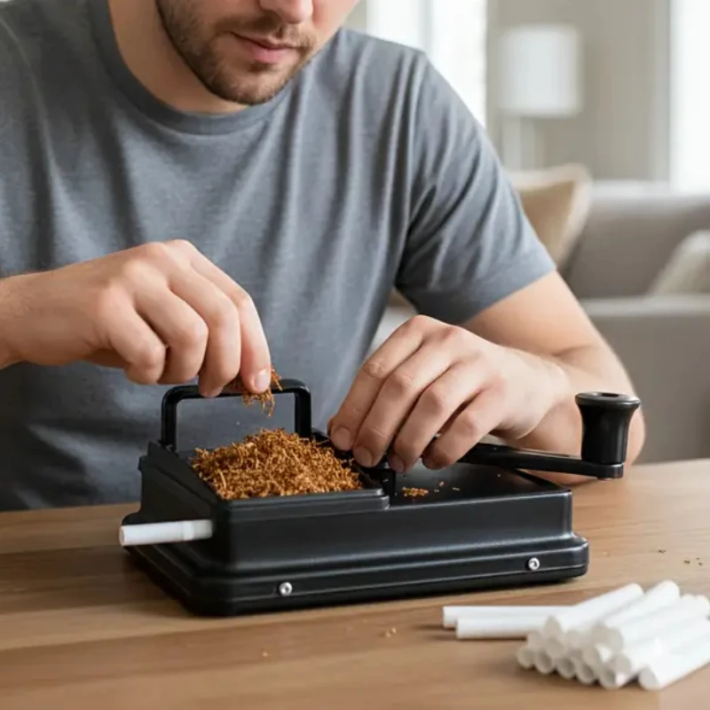 

Ручная машина для прокатки сигарет 5,5/6,5/7,8 мм, металлическая двойная дорожка, машина для наполнения табака, аксессуары для курения своими руками