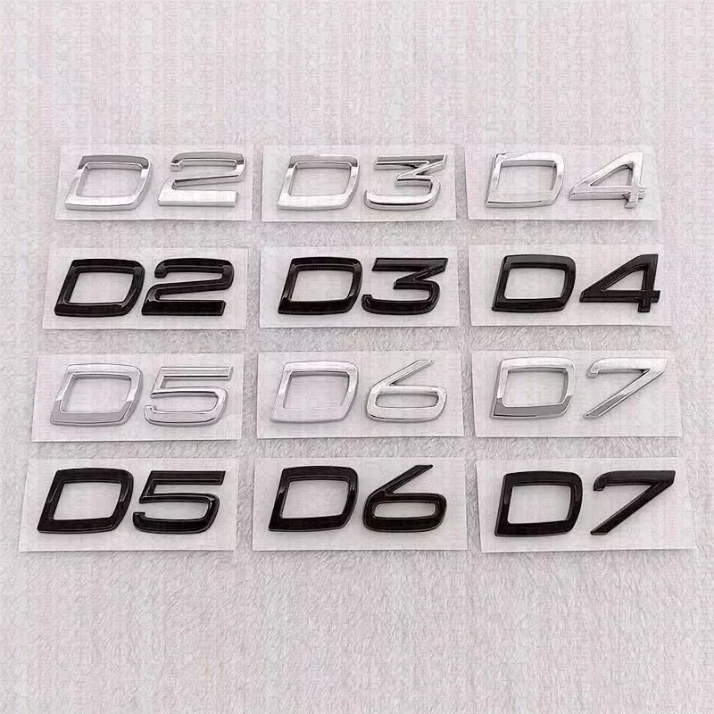 

ABS Car D2 D3 D4 D5 D6 D7 Words Logo Badge Emblem Decals Sticker For Volvo S40 S60 S80 S90 XC40 XC60 XC90 V40 V60 V70 V90 C30
