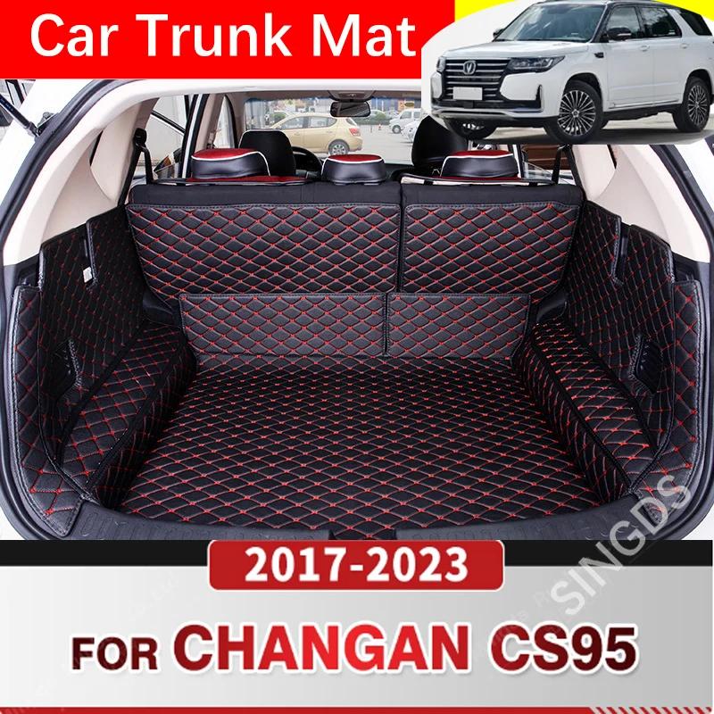 

Auto Full Coverage Trunk Mat For Changan CS95 2017-2023 22 21 20 19 18 Car Boot Cover Pad Cargo Interior Protector Accessories