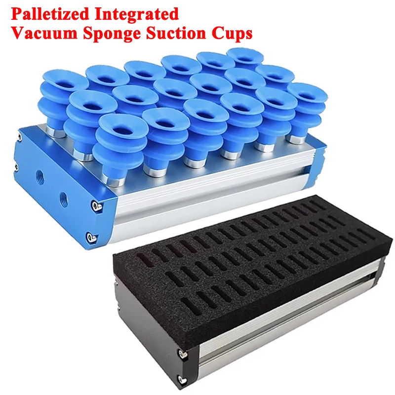 Integrated Strong Vacuum Suction Cup Cardboard Box Pneumatic Gripper Heavy-duty Long Strip Suction Tool Non-Marking Sponge