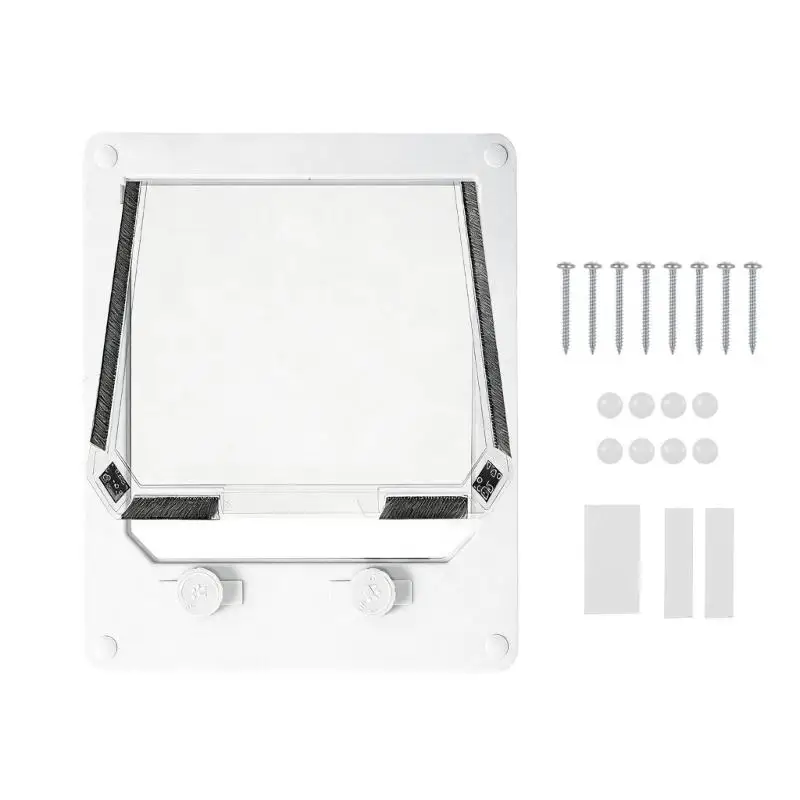 Cats Door Flap Entry and Exit Locking Cover Door/Window Mounted Clear Flap Get-in-whenever Upgraded Door D2RD