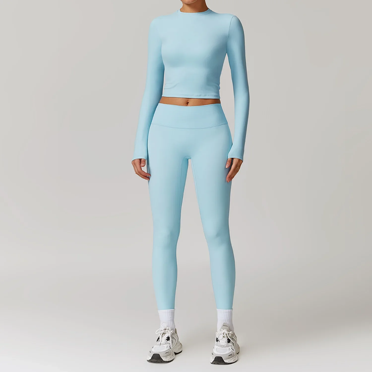 Yoga Suit Sports Set 2 Pieces Women Quick-Drying Gym Set Women Tracksuit Running Workout Long Sleeve Sports Shirt Yoga Clothing